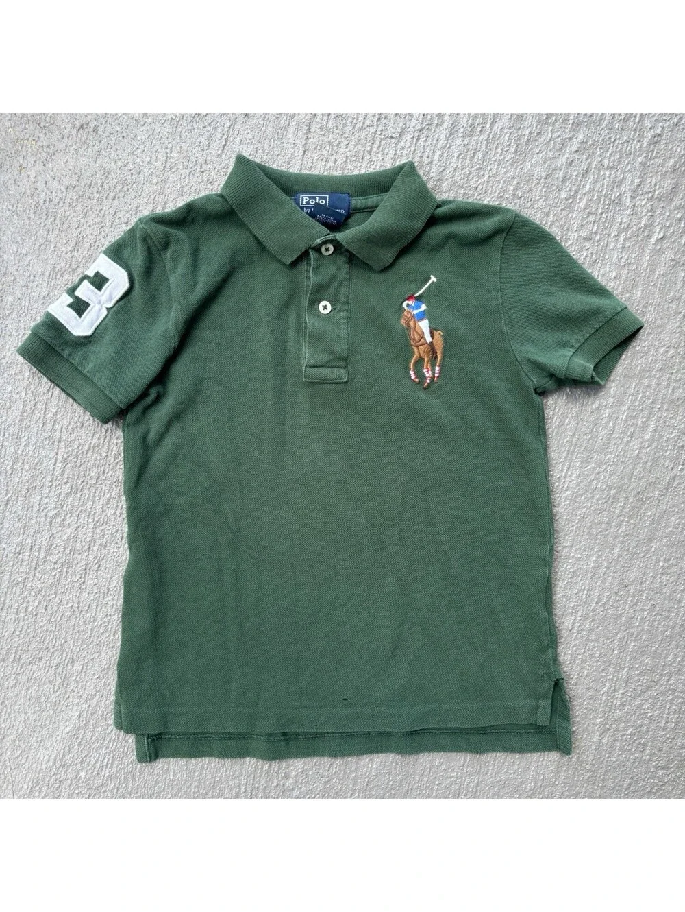 Vintage 90s Polo By Ralph Lauren Big Horse Embroidered Button Up Shirt KIDS 4T